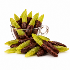 Scorze di cedro ricoperte di cioccolato fondente